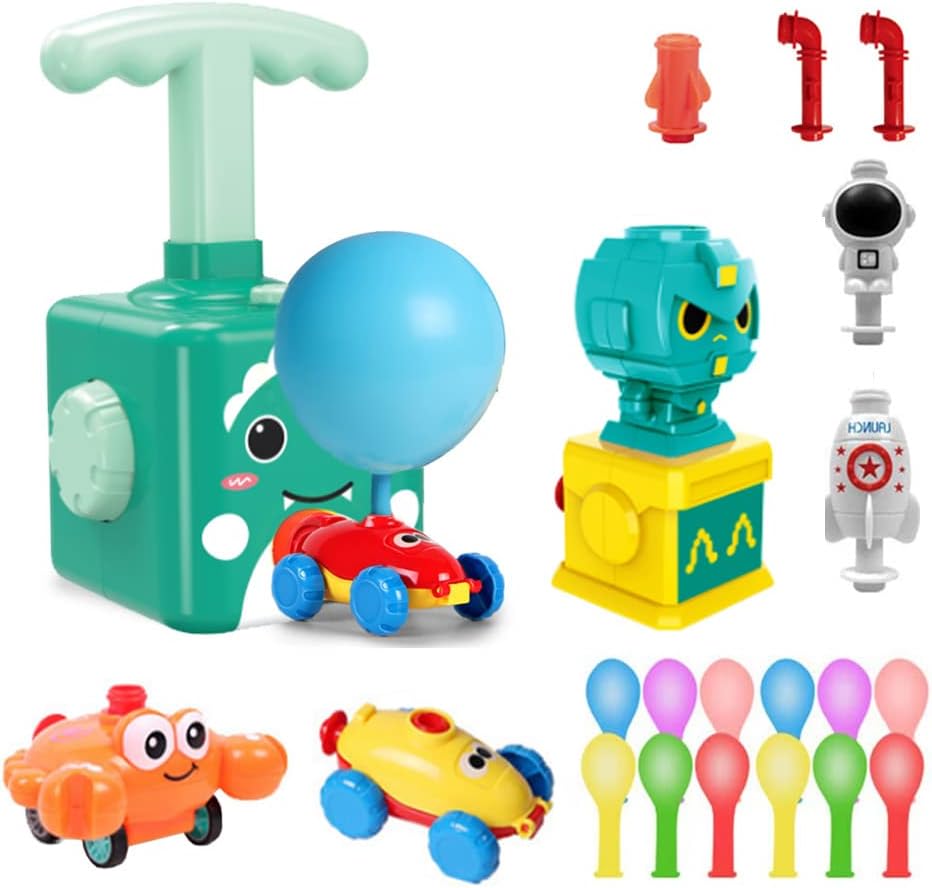 Launcher Tower Balloon Pump Car Toy Set