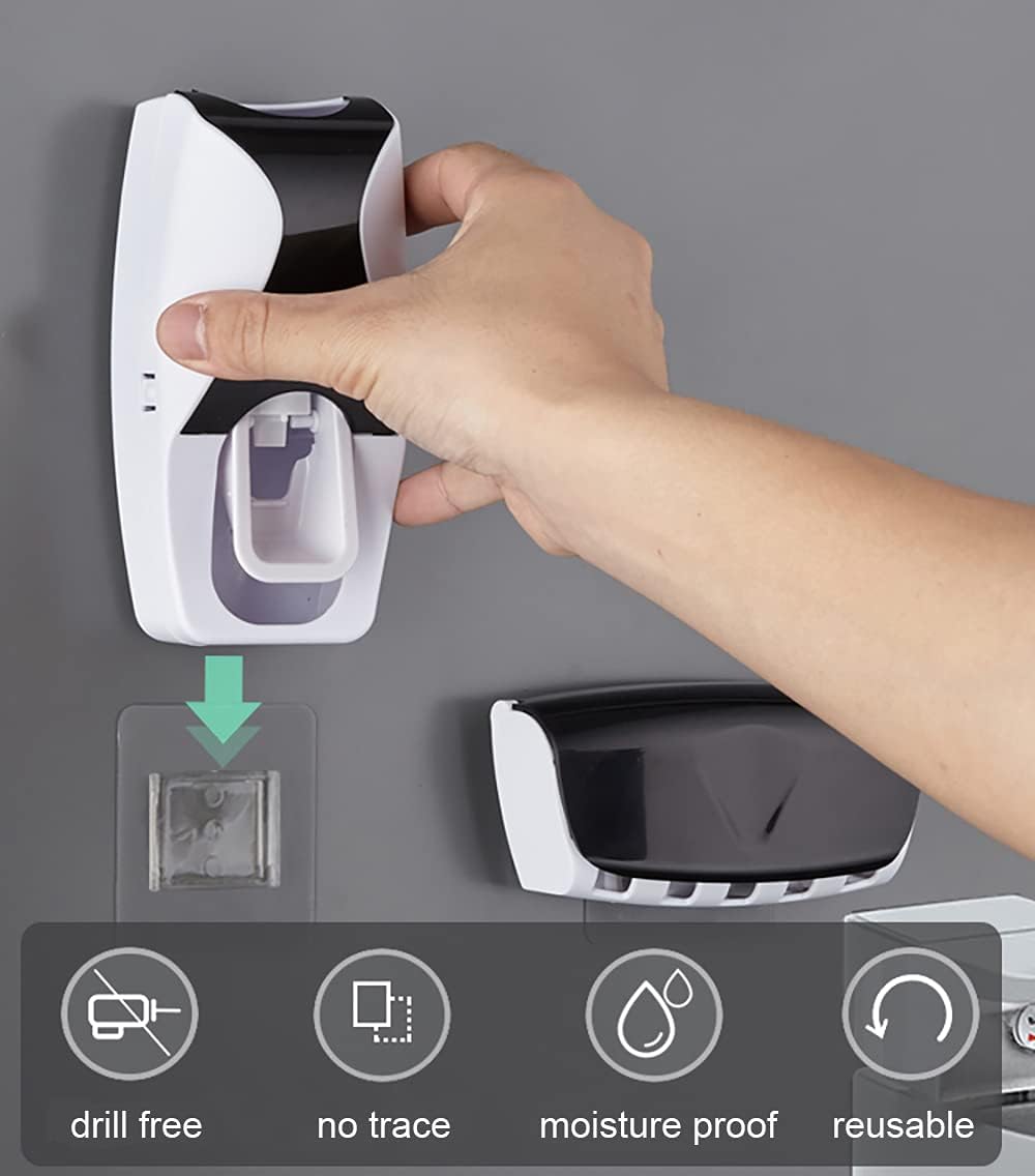 Automatic Toothpaste Squeezer & Toothbrush Dispenser