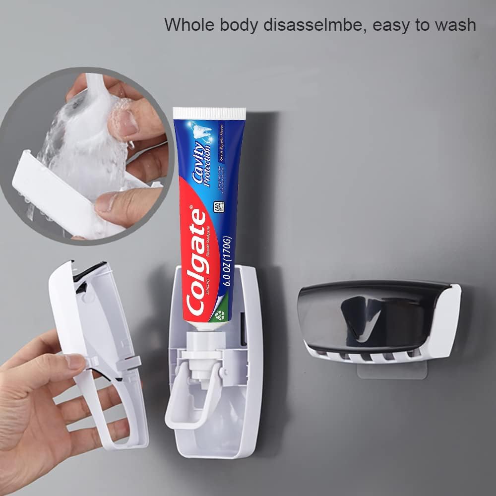 Automatic Toothpaste Squeezer & Toothbrush Dispenser
