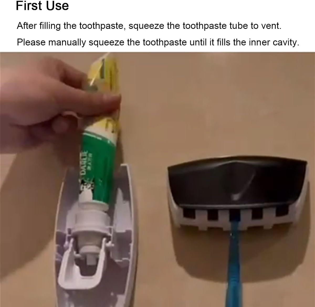 Automatic Toothpaste Squeezer & Toothbrush Dispenser