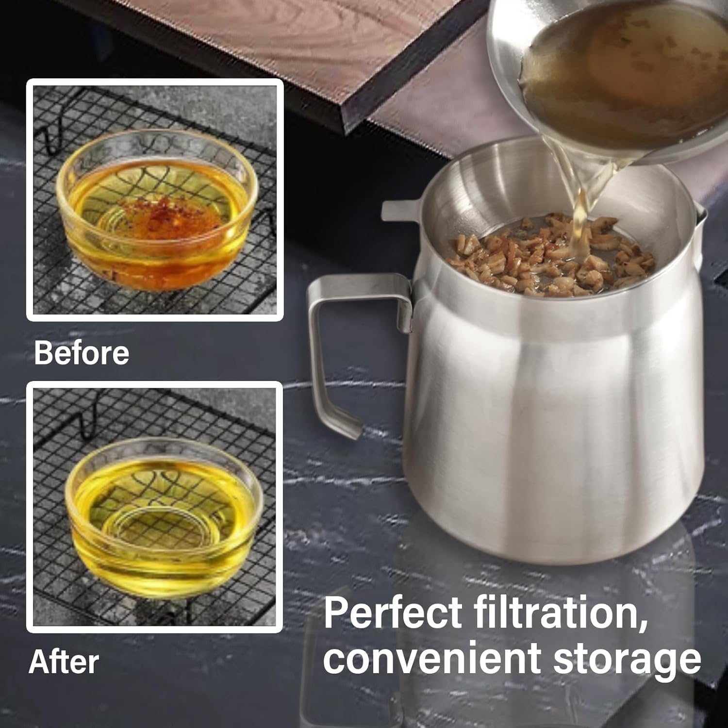 3-in-1 Oil Strainer Pot
