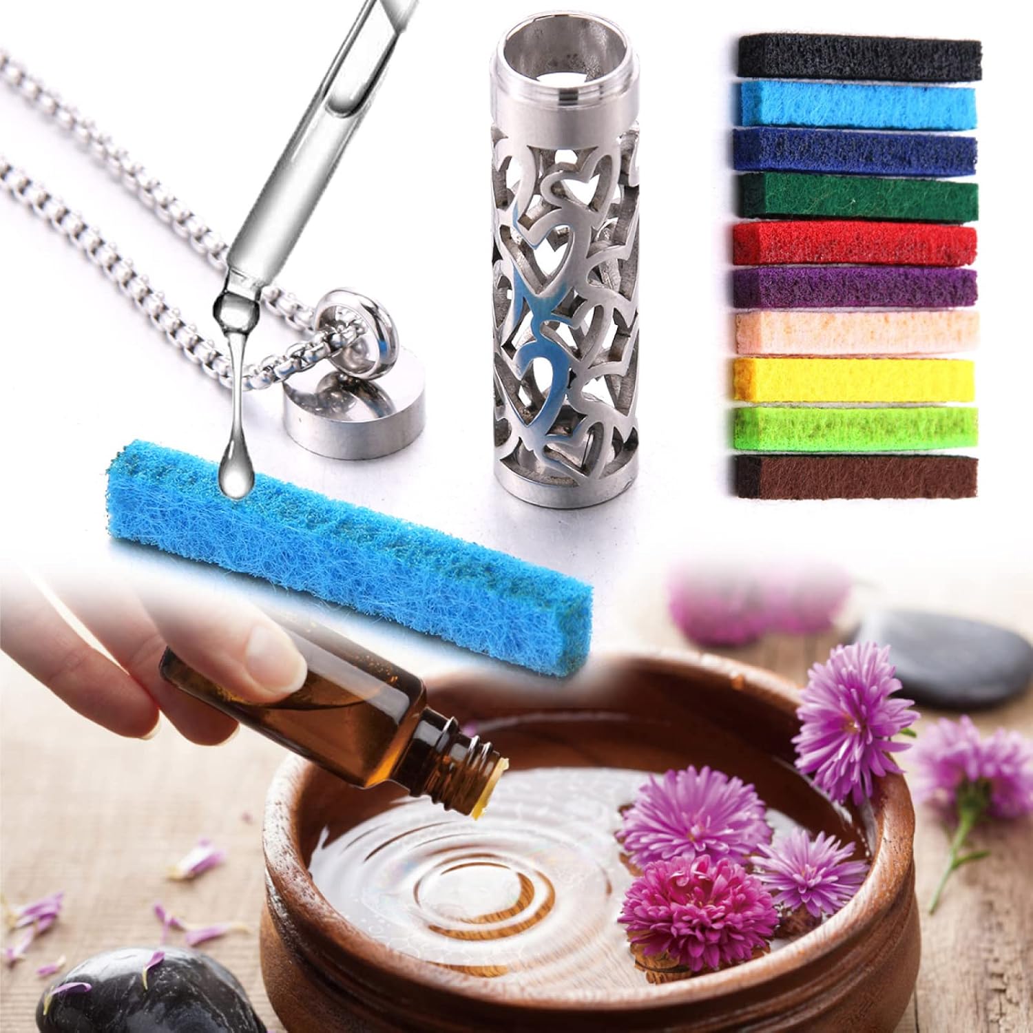 Pendant Perfume Stainless Steel Necklace