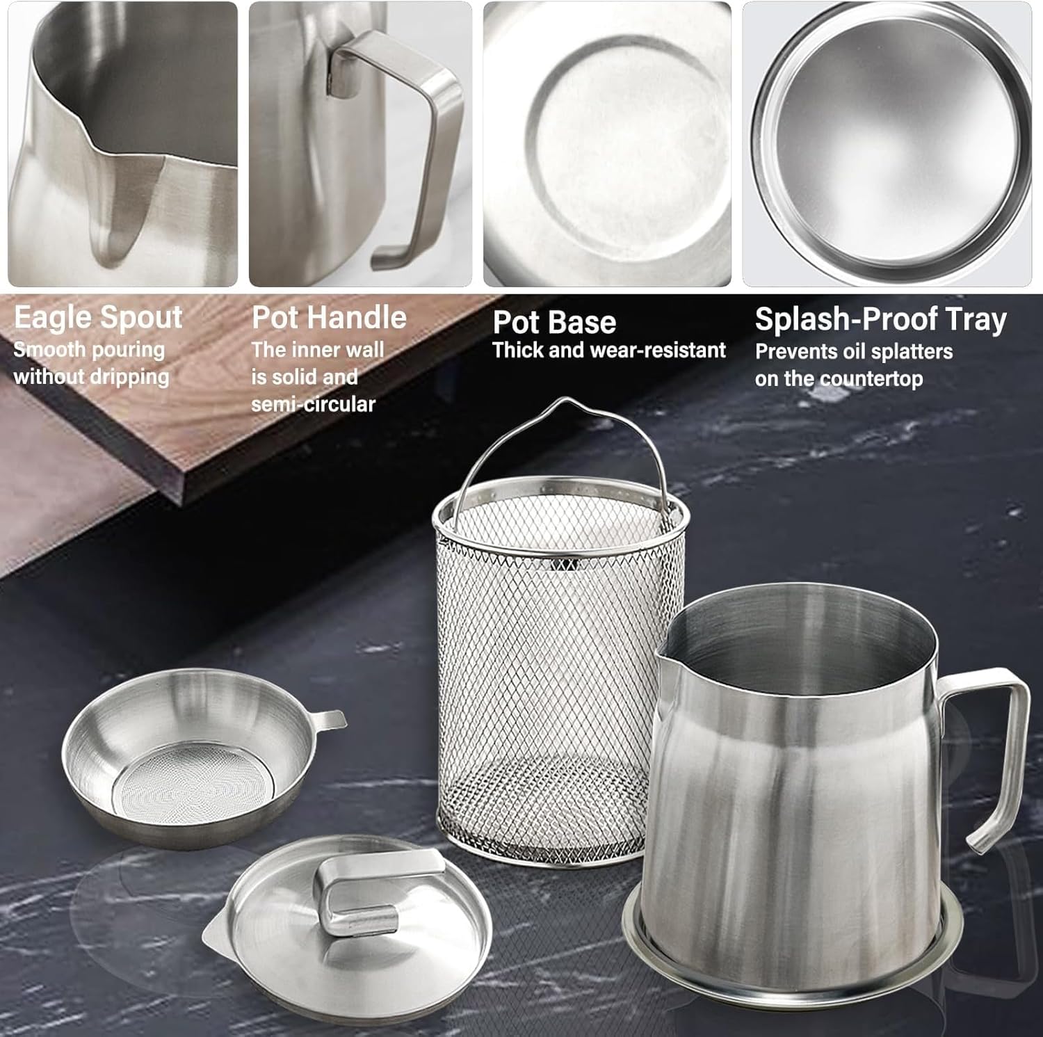 3-in-1 Oil Strainer Pot