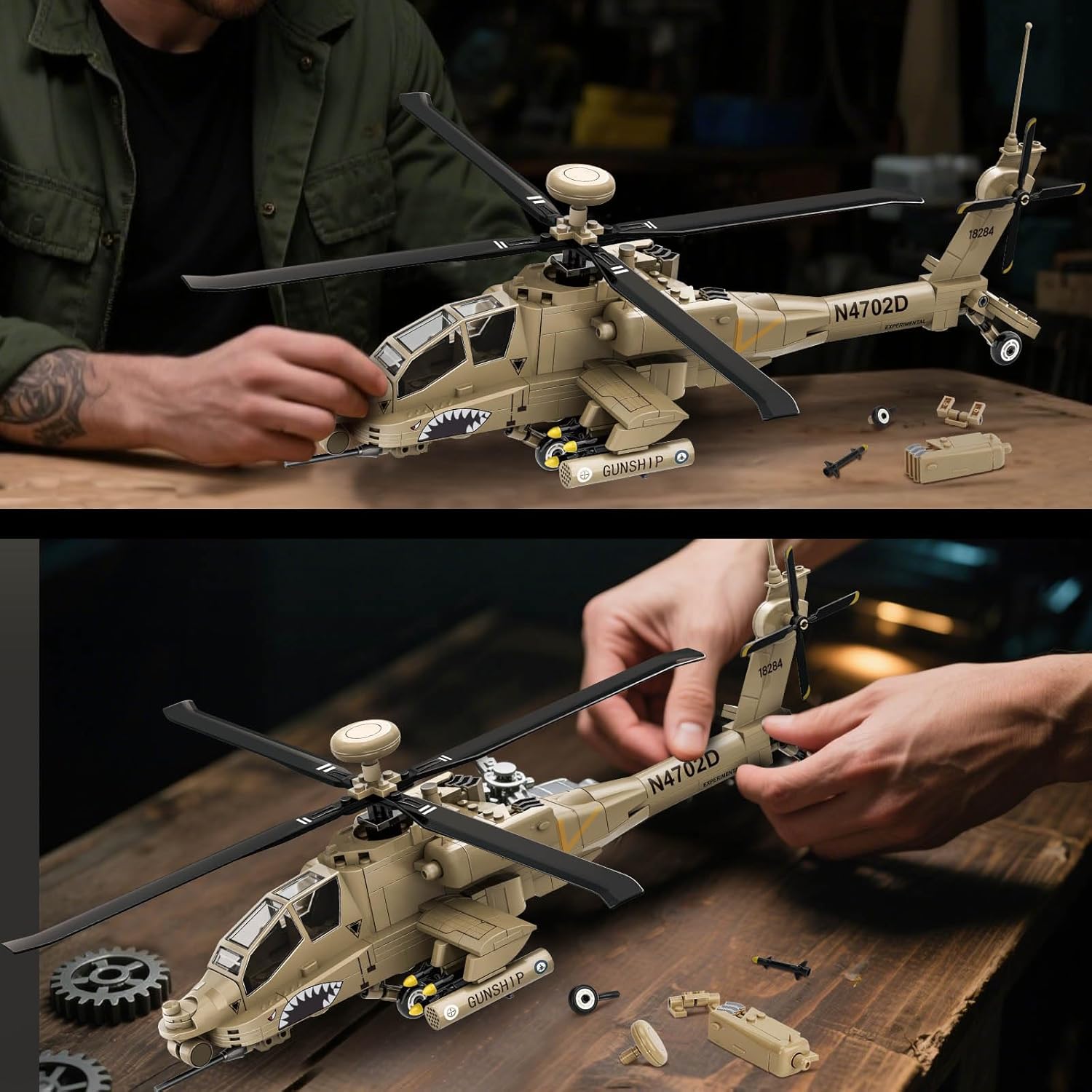 Military Helicopter 3D Puzzle