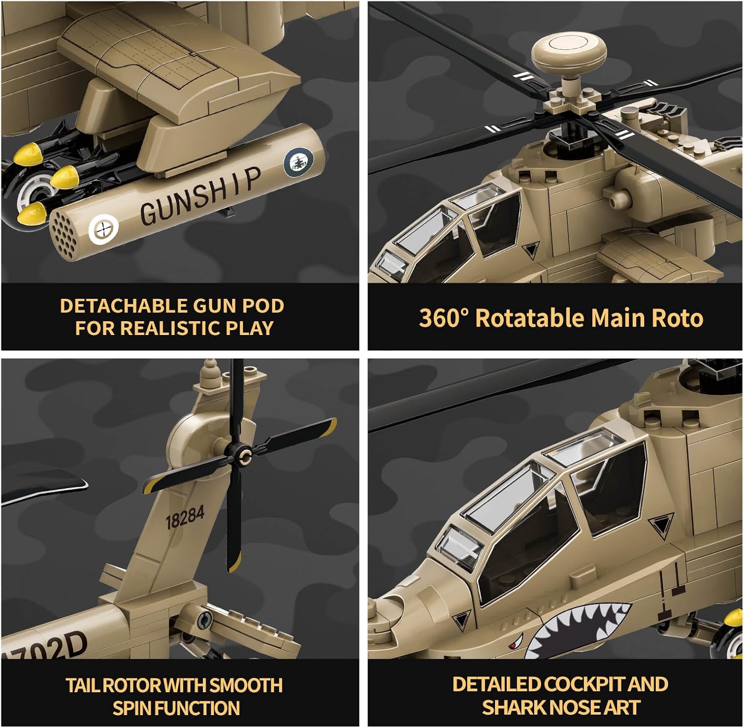 Military Helicopter 3D Puzzle