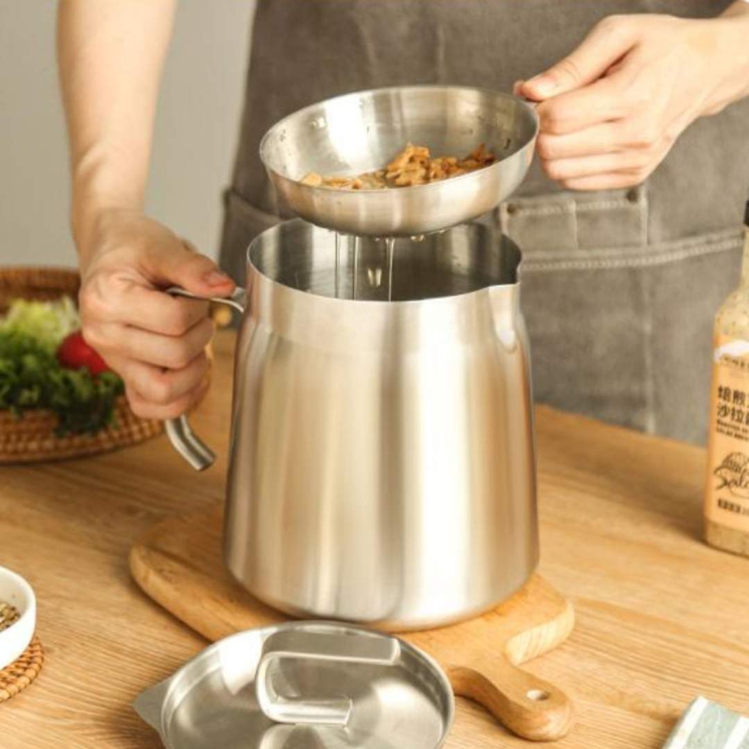 3-in-1 Oil Strainer Pot