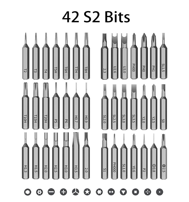 46-in-1 S2 Steel Magnetic Screwdriver Tool Kit