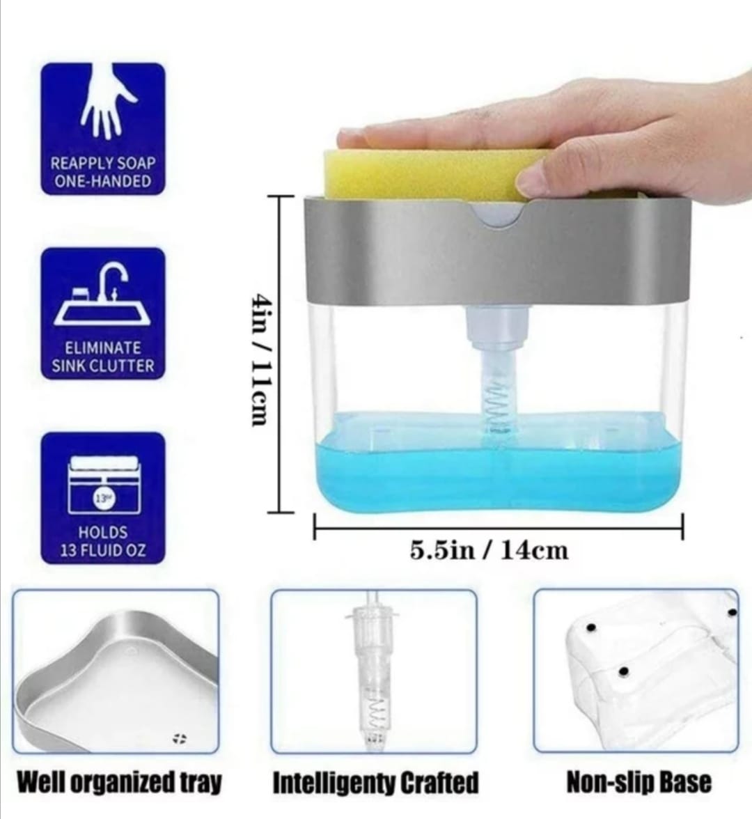 2 in 1 Soap Dispenser and Sponge Holder